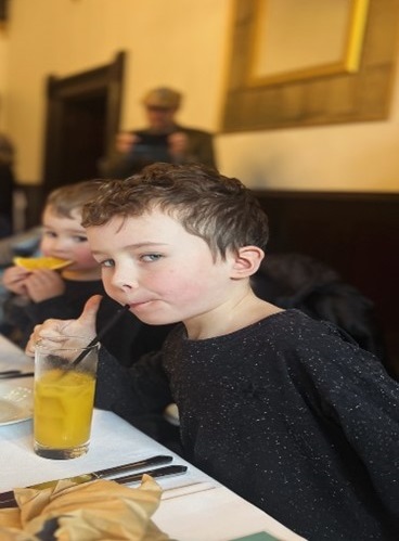 Jack is eating a meal