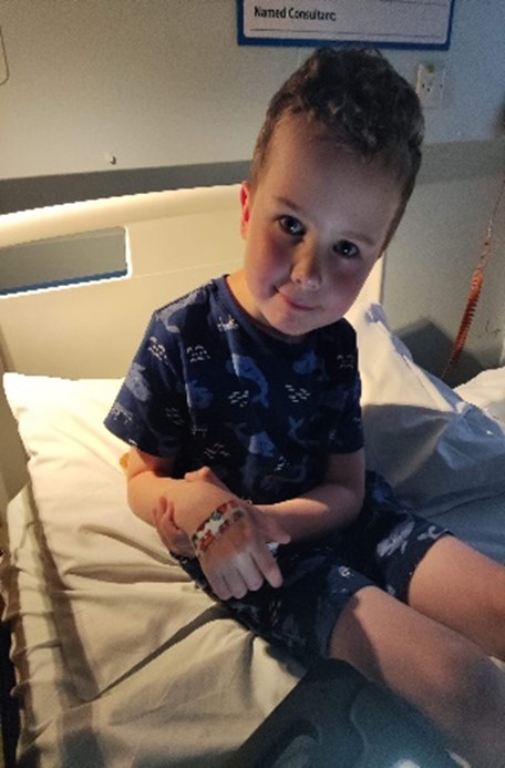 Jack's first time in hospital
